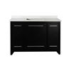 Image 1 : Glacier BayÂ Romali 48-inch W 3-Drawer 4-Door Freestanding Vanity in Black With Artificial Stone Top