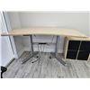 Image 1 : Adjustable Height Desk with Control Panel and Metal Frame 70Ã—40â€³