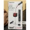 Image 2 : Chefman Electric Wine OpenerÂ  Â Black, Battery-Operated 4-Piece Corkscrew SetÂ  A Foil Cutter, Pour