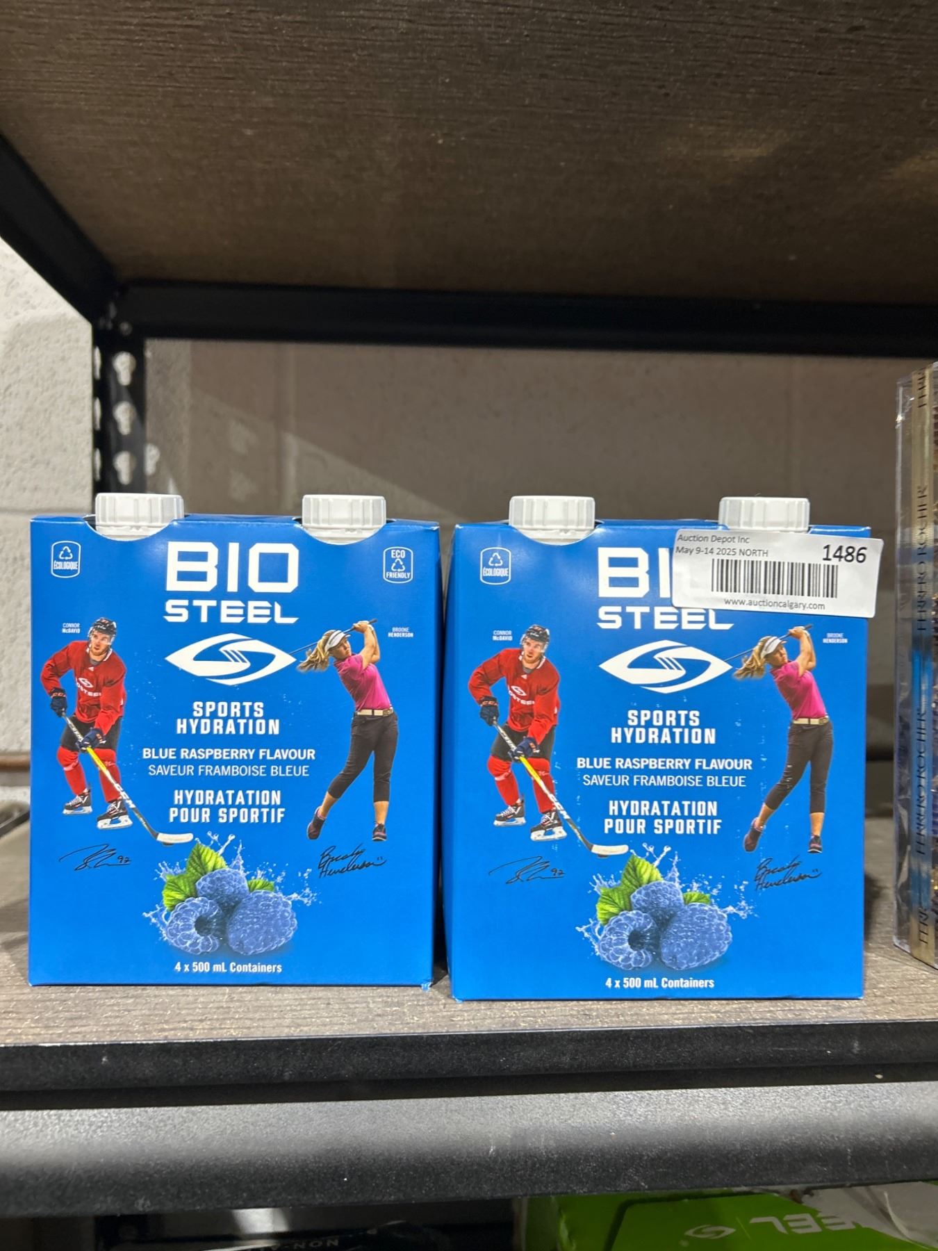 BioSteel Sports Hydration Blue Raspberry Flavor 4 x 500ml. Lot of 2