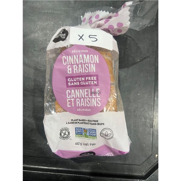 *FROZEN*Â Â Gluten-Free Cinnamon & Raisin Loaf, 5x482g