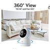 Image 1 : 2K Smart Home Security Camera, 5G/2.4G WiFi 360°View Indoor Cam, One-Touch Calls, 2-Way Audio, Pan/T