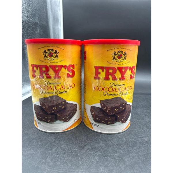 Set of Two Fry’s Premium Cocoa/Cacao Containers, 454g Each