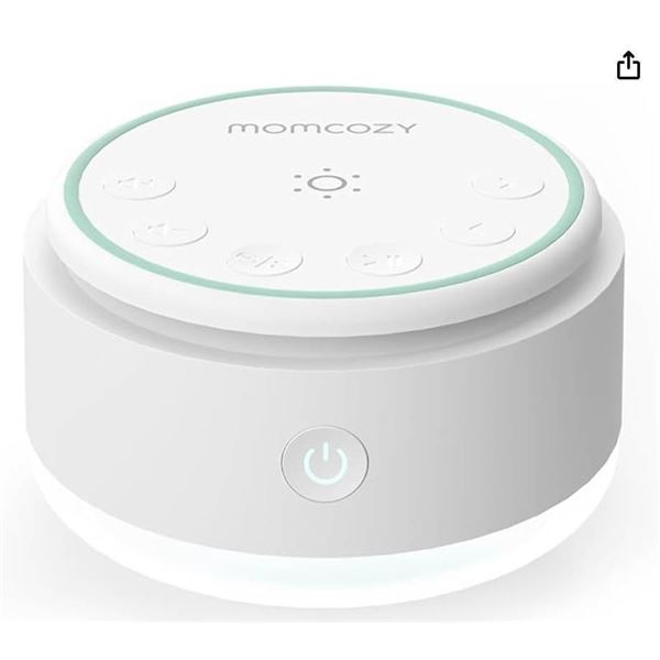 Momcozy Sound Machine for Baby | Portable White Noise Sound Machine for Sleep Rechargeable | 20 Slee