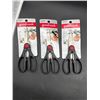 Image 1 : Set of Three Good Cook Kitchen Scissors with Stainless Steel Blades