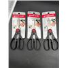 Image 1 : Set of 3 Good Cook Multi-Purpose Scissors with Stainless Steel Blades