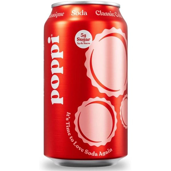 12-Pack of Poppi Classic Cola Soda (12 x 355 mL)