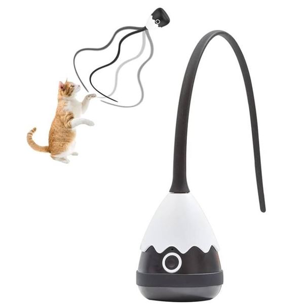 Petcronies Interactive Funny Cat Toy in Black, Cat Friend