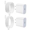 Image 1 : FEEL2NICE USB-C Charger iPhone Charger Apple Charger 2 Pack Type C Wall Charger Block with 2 Pack [6