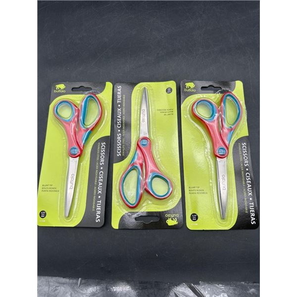 Buffalo 6.75-Inch Blunt Tip Scissors, Set of 3