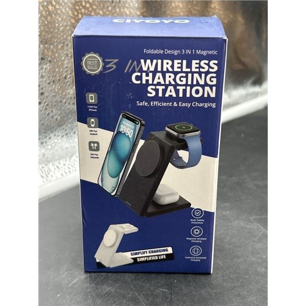 3-in-1 Magnetic Wireless Charging Station with Foldable Design