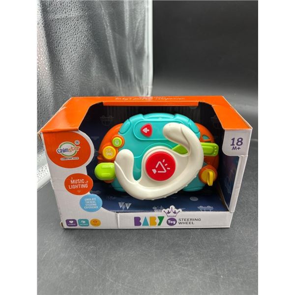 Grimstar Baby Toy Steering Wheel with Music and Lighting Features (18+ Months)