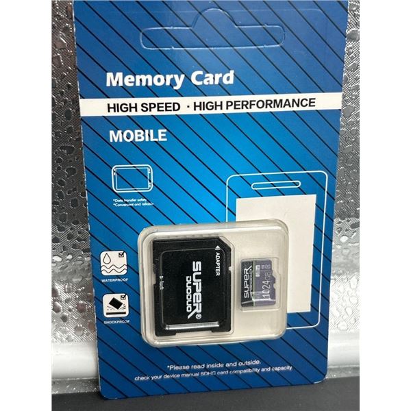 MicroSD Memory Card with Adapter – 1024GB High-Speed Performance