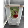 Image 1 : 25 Lbs (11.4 Kg) Pet Food Storage Container with Rolling Wheels