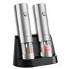 Image 1 : CIRCLE JOY Electric Salt and Pepper Grinder Set, Automatic Spice Grinder Pepper Mills with Portable 
