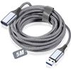 Image 1 : 16-Foot USB Extension Cable with Braided Design and Gold-Plated Connectors