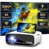 Image 1 : GKJD LED Projector With HDMI Cable and Cloth Screen
