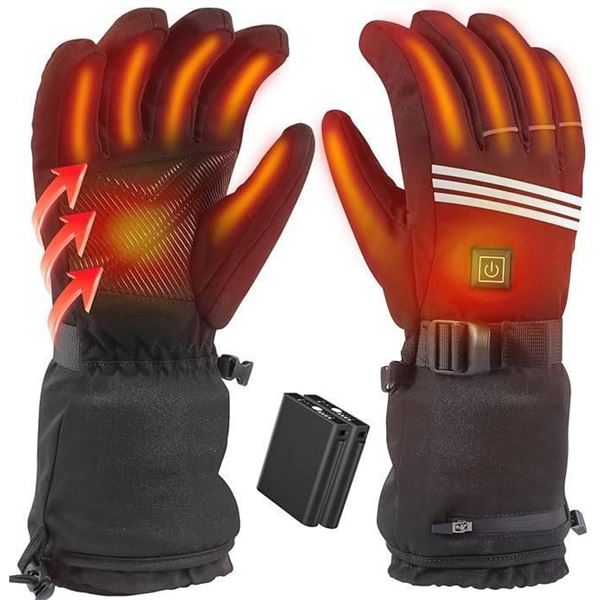 Heated Gloves with Heated-G6 5000mAh Battery, Medium Size, 7.4V, 10W Power