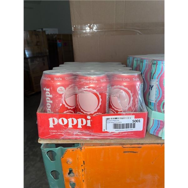 Poppi Classic Cola Prebiotic Soda 12 oz Cans – Pack of 12