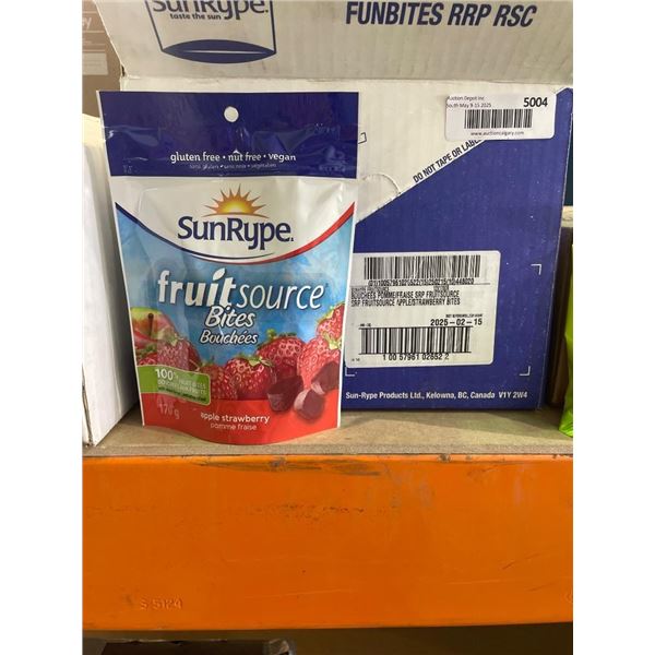 SunRype FruitSource Bites Apple Strawberry 10 x 170g Pack with Gluten-Free Certification