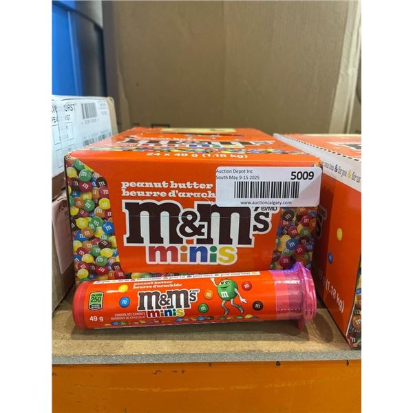 M&M’s Minis Peanut Butter Chocolate Candies 24 x 49g Display Pack