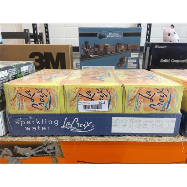 LaCroix Sparkling Water, Peach Pear Flavor, 8-Cans Per Pack, Lot of 4 Packs