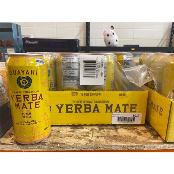Guayaki Yerba Mate Peach Revival Canadian, 12 x 458 mL Cans