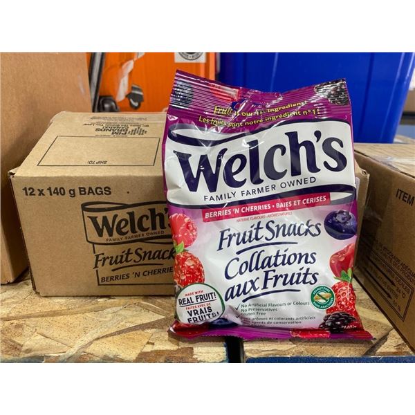 Welch’s Fruit Snacks Berries ‘N Cherries, 12 x 140 g Bags