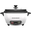 Image 1 : Black and Decker 6-Cup Rice Cooker and Steamer with Glass Lid