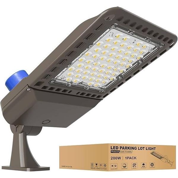 300W LED Parking Lot Light with Photocell Dusk-to-Dawn, 2-Pack