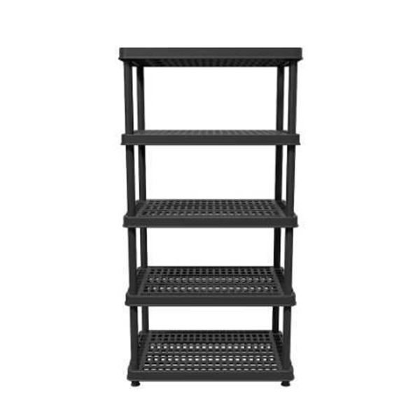 5-Tier Resin Shelving System with 200 lb Capacity per Shelf