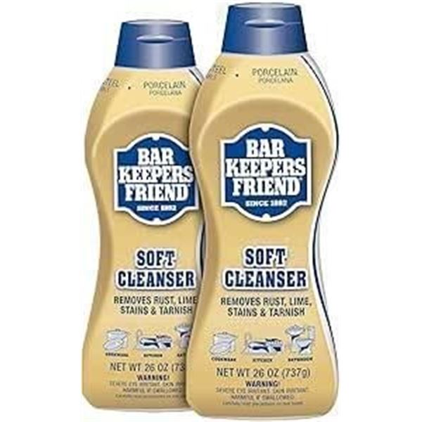 Bar Keepers Friend Soft Cleanser for Stainless Steel, 26 Oz, Lot of 2