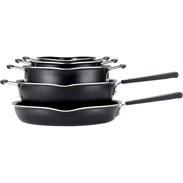 T-Fal Stackable Cookware Set with Lids, Various Sizes