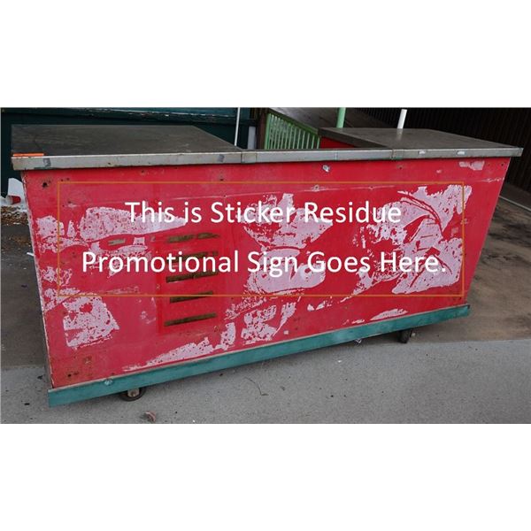 Concession Kiosk Cart on Wheels 90" x 25" x 44"H