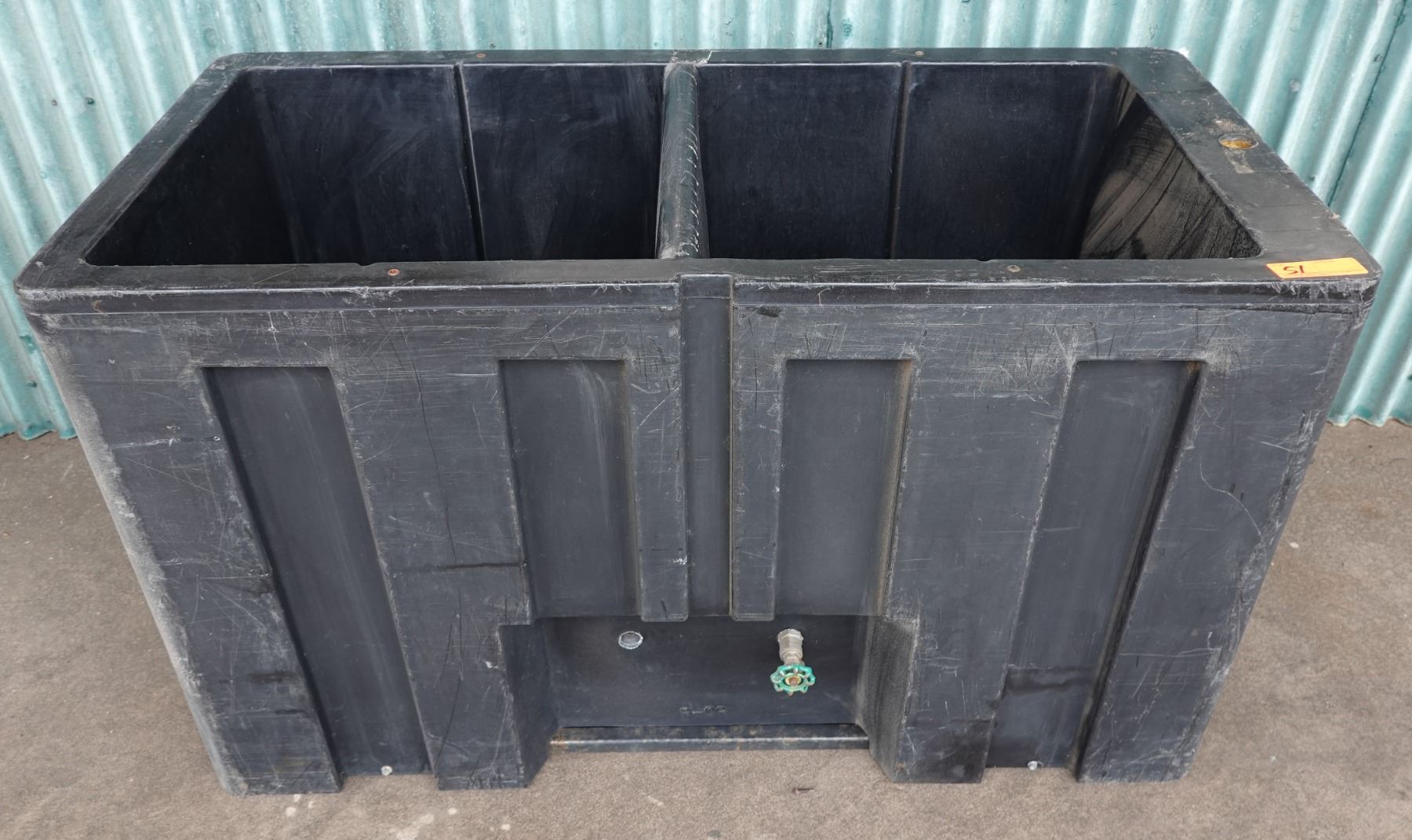 Rotocast Box Iowa Rotocast Large Black Plastic 2-Section Beverage Cooler 50