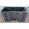 Image 1 : Iowa Rotocast Large Black Plastic 2-Section Beverage Cooler 50" x 24" x 31"H
