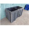 Image 2 : Iowa Rotocast Large Black Plastic 2-Section Beverage Cooler 50" x 24" x 31"H