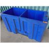 Image 1 : Large Blue Plastic 2-Section Beverage Cooler 50" x 24" x 31"H