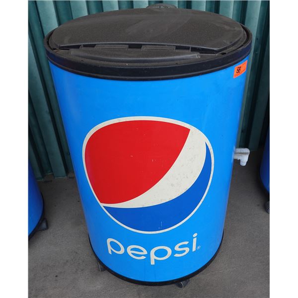 Pepsi Rolling Ice Barrel Beverage Cooler 22"Dia, 36"H