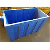 Image 1 : Large Blue Plastic 2-Section Beverage Cooler 48" x 24" x 31"H