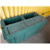 Image 2 : Large Green Plastic 2-Section Beverage Cooler w/ Lid 52" x 24"