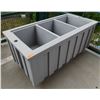 Image 1 : Large Gray Plastic 3-Section Beverage Cooler 72" x 36" x 35"H