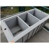 Image 2 : Large Gray Plastic 3-Section Beverage Cooler 72" x 36" x 35"H