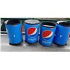 Image 1 : Qty 4 Pepsi Rolling Ice Barrel Beverage Coolers 22"Dia, 36"H