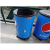 Image 2 : Qty 4 Pepsi Rolling Ice Barrel Beverage Coolers 22"Dia, 36"H