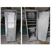 Image 1 : Metal Warming Cabinet 26" x 18" & Contents:  Sternos, Pans, etc