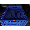 Image 2 : Qty 11 Love's Bakery Blue Plastic Stacking Bread Trays  22" x 25" on Rack
