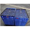 Image 2 : Qty 14 Love's Bakery Blue Plastic Stacking Bread Trays  22" x 25" on Rack