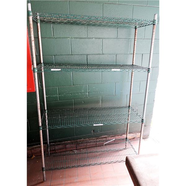 Metal Adjustable Green Shelving Unit 48" x 18" x 74"H