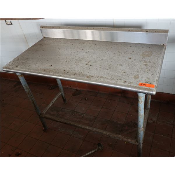 Metal Work Table w/ Backsplash 48" x 23" x 34"H